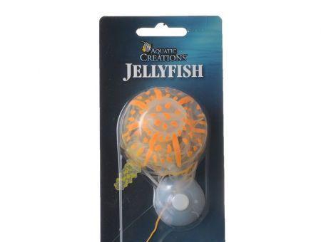 Aquatic Creations Glowing Jellyfish Aquarium Ornament - Orange