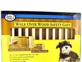 Four Paws Walk Over Wood Safety Gate with Door-Dog-www.YourFishStore.com