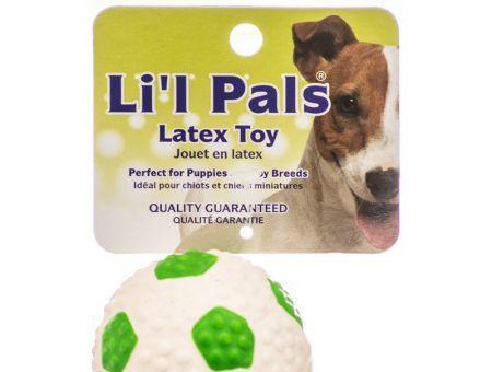 Lil Pals Latex Mini Soccer Ball for Dogs - Green & White