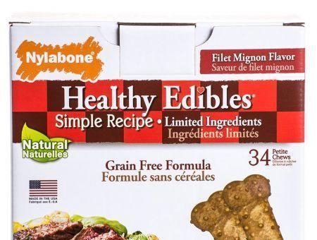 Nylabone Healthy Edibles Simple Recipe Chews - Filet Mignon Flavor