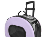Pet Life Wheeled Tough-Shell Lavender Collapsible Pet Carrier-Dog-www.YourFishStore.com