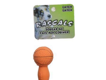 Rascals Latex Basketball Dumbbell Dog Toy
