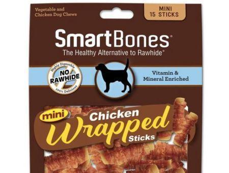 SmartBones Mini Chicken Wrapped Peanut Butter Sicks Rawhide Free Dog Chew