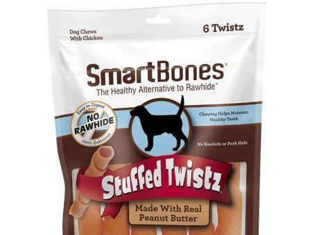 SmartBones Stuffed Twistz Chicken and Peanut Butter Rawhide Free Dog Chew