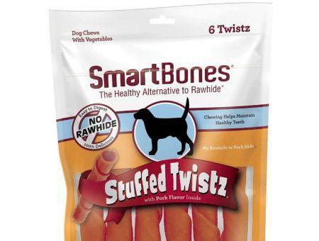 SmartBones Stuffed Twistz Vegetable and Pork Rawhide Free Dog Chew