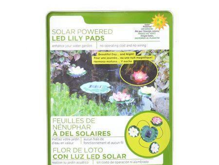 Beckett Solar LED Lily Lights for Ponds