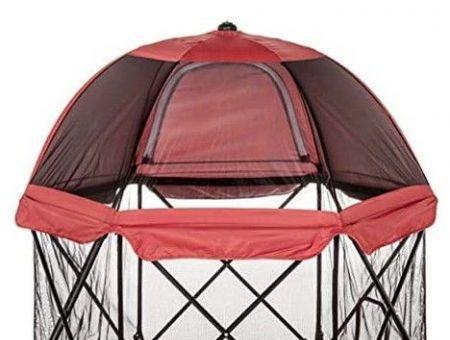 Carlson Six Panel Deluxe Pen with Canopy - Red