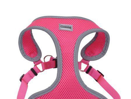 Coastal Pet Comfort Soft Reflective Wrap Adjustable Dog Harness - Neon Pink