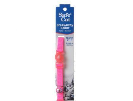 Coastal Pet Safe Cat Nylon Adjustable Breakaway Collar - Neon Pink