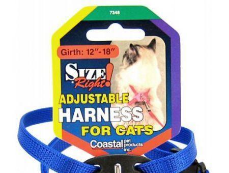 Coastal Pet Size Right Nylon Adjustable Cat Harness - Blue