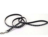 Coastal Pet Styles Nylon Adjustable Dog Leash Black Bones 1" W x 4' Long-Dog-www.YourFishStore.com