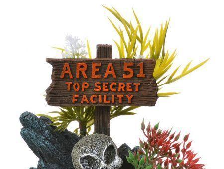 Exotic Environments Area 51 Top Secret Sign Aquarium Ornament