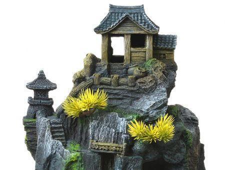 Exotic Environments Asian Cottage House with Bonsai Aquarium Ornament-Fish-www.YourFishStore.com