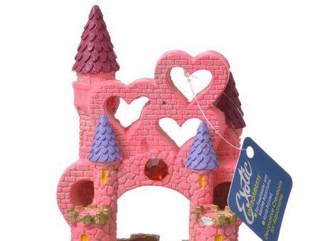 Exotic Environments Pink Heart Castle Aqiarum Ornament-Fish-www.YourFishStore.com