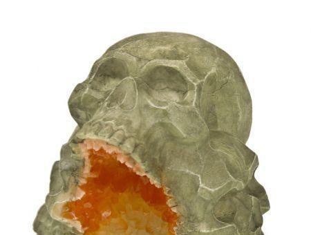 Exotic Environments Skull Mountain Geode Stone Aquarium Ornament