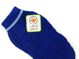 Fashion Pet Cable Knit Dog Sweater - Blue-Dog-www.YourFishStore.com