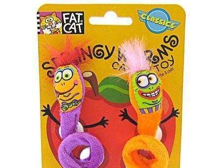 Fat Cat Springy Worm Catnip Toy - Assorted