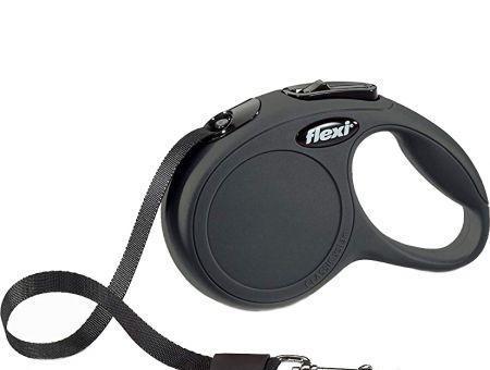 Flexi New Classic Retractable Tape Leash - Black