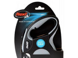 Flexi New Comfort Retractable Tape Leash - Gray-Dog-www.YourFishStore.com