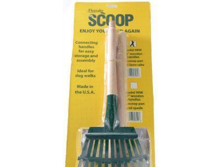 Flexrake Scoop and Steel Rake Set with Wood Handle - Small