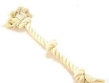 Flossy Chews 3 Knot Tug Toy Rope for Dogs - White-Dog-www.YourFishStore.com