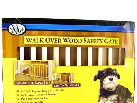 Four Paws Walk Over Wood Safety Gate with Door