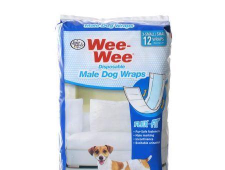 Four Paws Wee Wee Disposable Male Dog Wraps