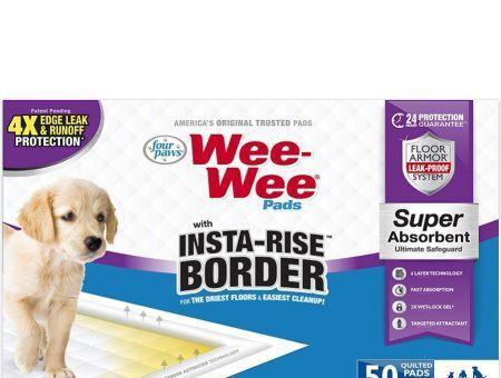 Four Paws Wee Wee Insta Rise Border Quilted Pads - 23 x23