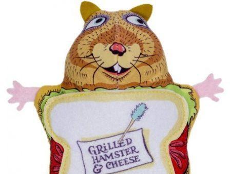 Fuzzu Grilled Hamster/Cheese Cat Toy