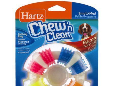 Hartz Chew N ' Clean Bacon Scented Teething Ring Dog Toy