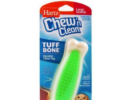 Hartz Chew N' Clean Tuff Bone Bacon Flavored Dog Toy Large