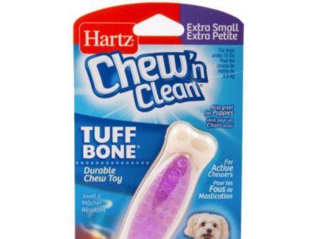 Hartz Chew N Clean Tuff Bone Dental Dog Toy - Bacon Scented