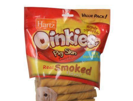 Hartz Oinkies Pig Skin Twists - Real Smoked Flavor