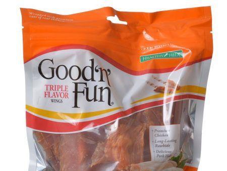 Healthy Hide Good 'n' Fun Triple-Flavor Wings - Chicken, Rawhide & Pork Hide