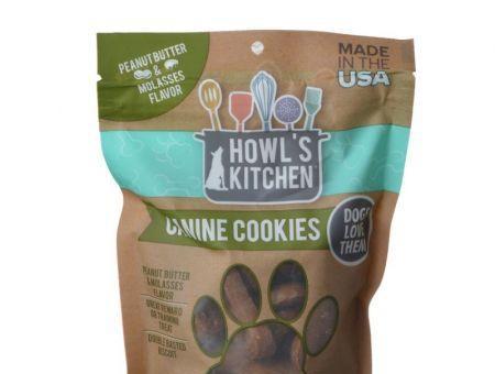 Howl's Kitchen Canine Cookies Double Basted Biscuits - Peanut Butter & Molasses Flavor