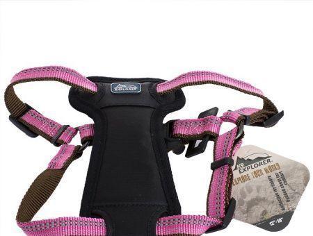 K9 Explorer Reflective Adjustable Padded Dog Harness - Rosebud