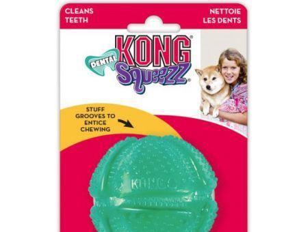 KONG Squeezz Dental Ball Dog Toy Medium