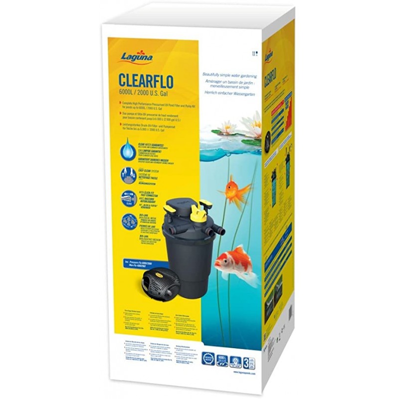 Laguna ClearFlo 2000 Complete Pump, Filter and UV Kit - For ponds up to 2000 L