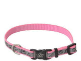 Lazer Brite Pink Hearts Reflective Adjustable Dog Collar-Dog-www.YourFishStore.com