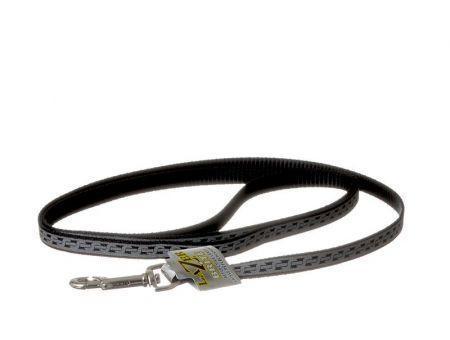 Lazer Brite Reflective Open-Design Dog Leash - Black Chain Link