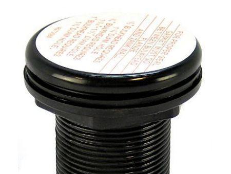 Lifegard Aquatics Double Threaded Bulkhead - Black