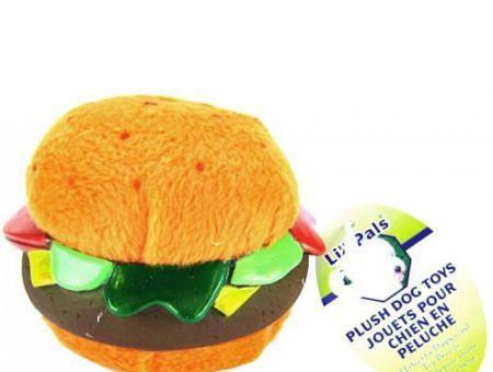 Li'l Pals Plush Hamburger Dog Toy