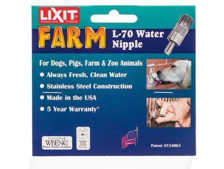 Lixit Water Nipple for Pets, Farm & Zoo Animals