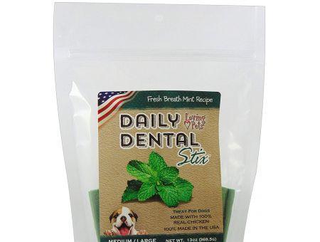 Loving Pets Mint Flavor Daily Dental Stix Dog Treats