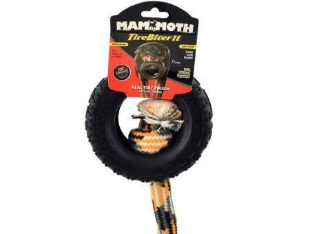 Mammoth Tirebiter II Dog Toy with Rope Medium
