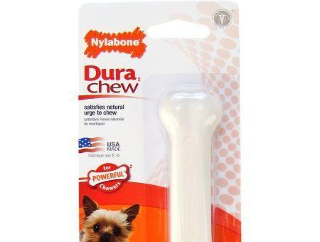 Nylabone Dura Chew Smooth White Dog Bone - Chicken Flavor