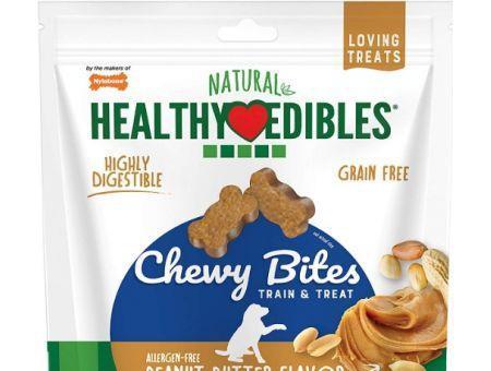 Nylabone Natural Healthy Edibles Peanut Butter Chewy Bites Dog Treats