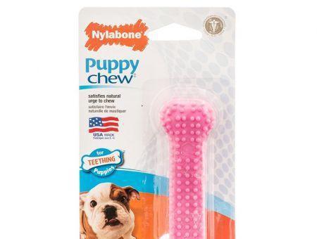 Nylabone Puppy Chew Dental Bone Chew Toy - Pink