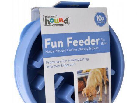 Outward Hound Fun Feeder Slo Bowl - Blue