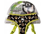 Pet Attire Ribbon Brown Paw & Bones Designer Wrap Adjustable Dog Harness-Dog-www.YourFishStore.com